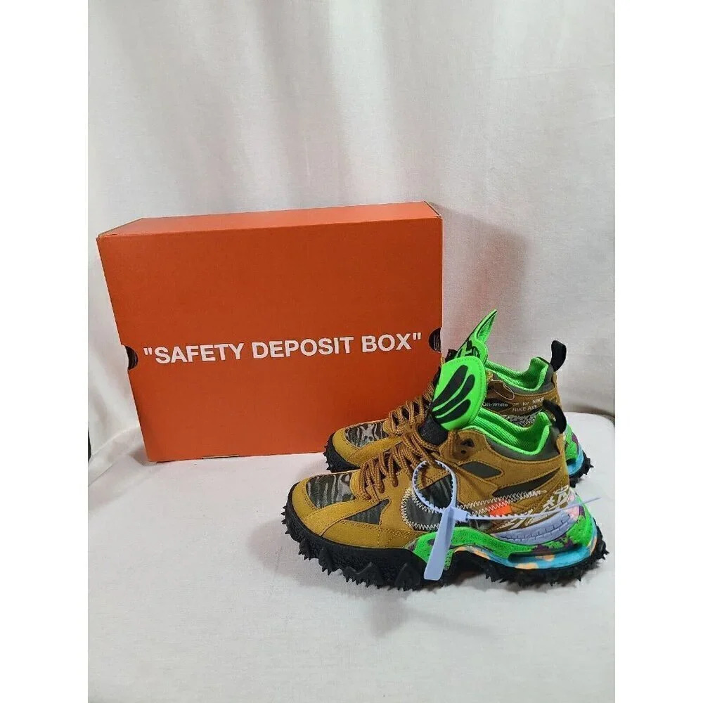 Off White x Nike Air Terra Forma wheat Black brown boot size 6 men's- New in box